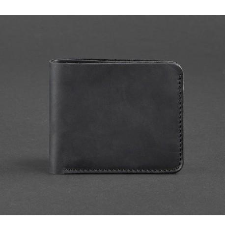 Портмоне з натуральної шкіри чоловіче 4.1 (чорне) шкіра Crazy Horse