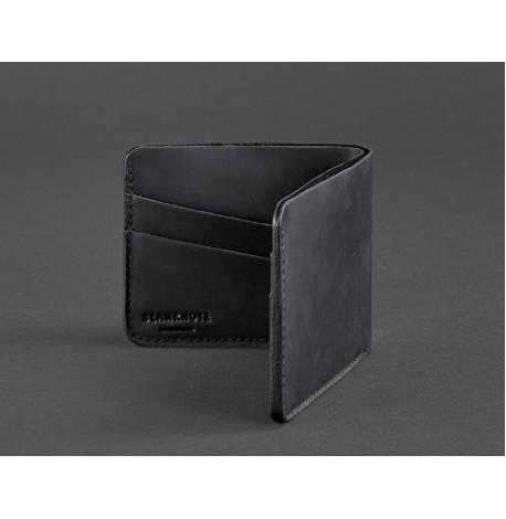 Портмоне з натуральної шкіри чоловіче 4.1 (чорне) шкіра Crazy Horse