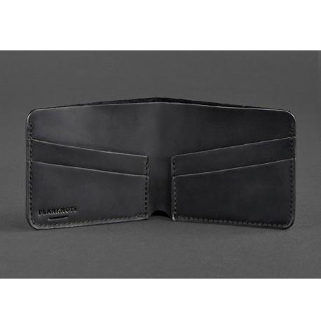 Портмоне з натуральної шкіри чоловіче 4.1 (чорне) шкіра Crazy Horse