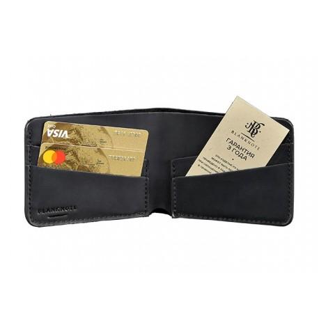 Портмоне з натуральної шкіри чоловіче 4.1 (чорне) шкіра Crazy Horse
