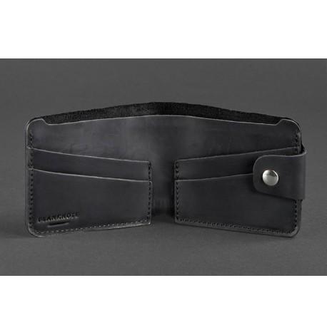 Портмоне з натуральної шкіри 4.3 (шкіра crazy horse) чорне