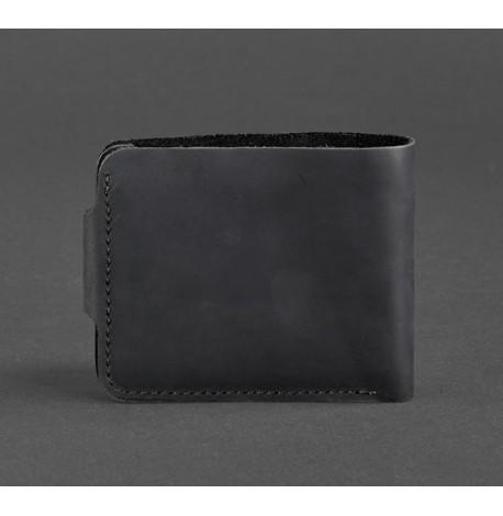 Портмоне з натуральної шкіри 4.3 (шкіра crazy horse) чорне