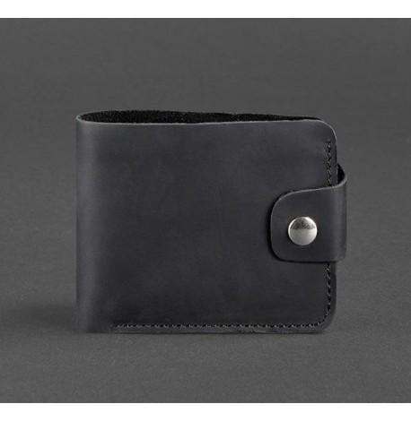 Портмоне з натуральної шкіри 4.3 (шкіра crazy horse) чорне