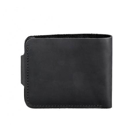 Портмоне з натуральної шкіри 4.3 (шкіра crazy horse) чорне