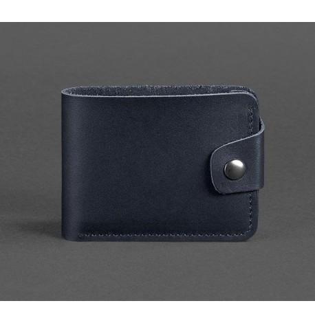 Портмоне з натуральної шкіри 4.3 (темно-синє)