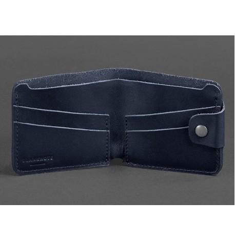 Портмоне з натуральної шкіри 4.3 (темно-синє)