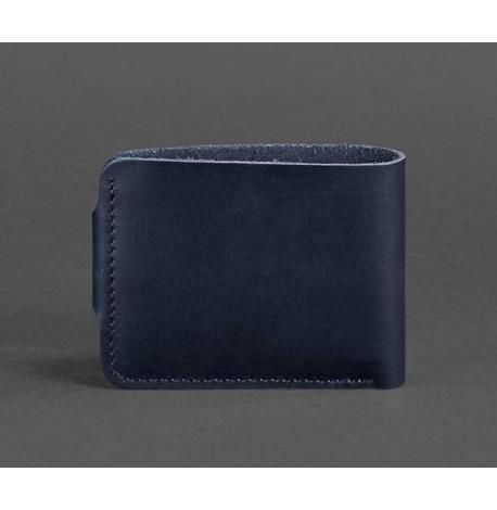 Портмоне з натуральної шкіри 4.3 (темно-синє)
