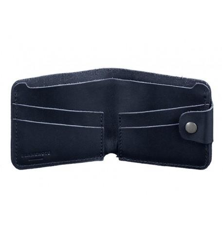 Портмоне з натуральної шкіри 4.3 (темно-синє)
