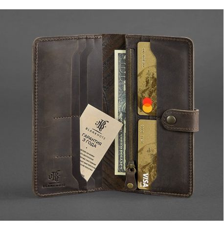 Портмоне з натуральної шкіри 7.0 "Інді" (темно-коричневе)