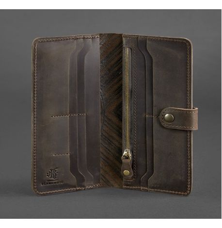 Портмоне з натуральної шкіри 7.0 "Інді" (темно-коричневе)