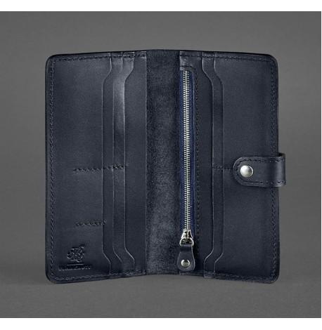 Портмоне из натуральной кожи 7.0 (темно-синее)