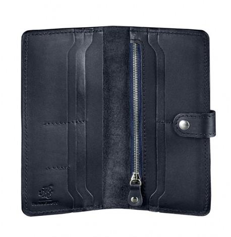 Портмоне из натуральной кожи 7.0 (темно-синее)