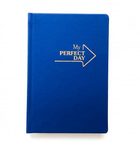 Недатированный блокнот-ежедневник Active My perfect day (синий-золото)