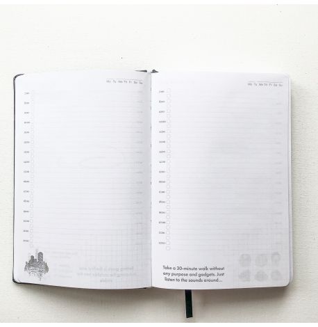 Недатований блокнот-щоденник Active My perfect day (чорний металік)