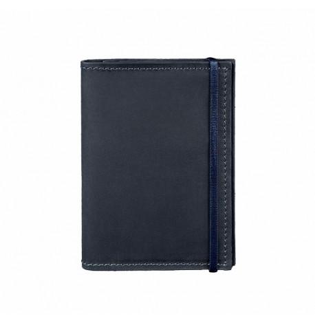 Обкладинка для паспорта зі шкіри 2.0 (темно-синя)