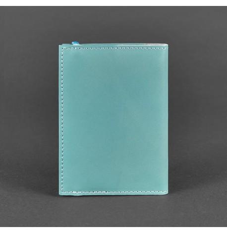 Обложка для паспорта из кожи 1.0 (бирюзовая)