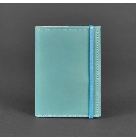 Обложка для паспорта из кожи 1.0 (бирюзовая)