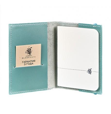 Обложка для паспорта из кожи 1.0 (бирюзовая)