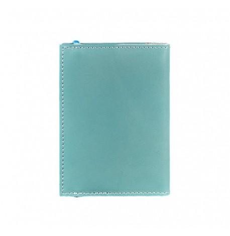 Обложка для паспорта из кожи 1.0 (бирюзовая)