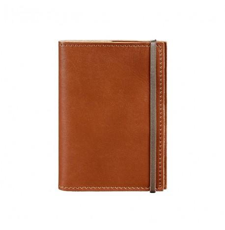 Обкладинка для паспорта зі шкіри 1.0 (світло-коричнева)