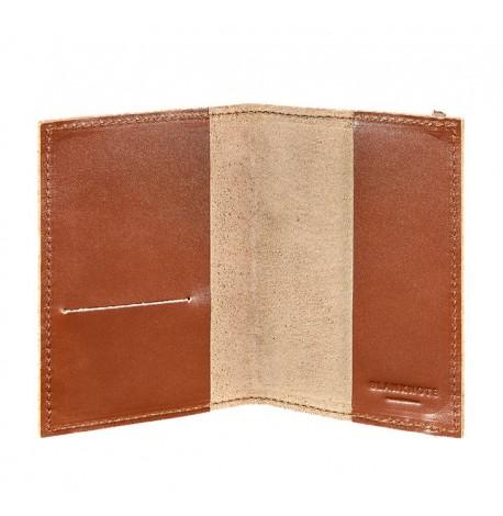 Обкладинка для паспорта зі шкіри 1.0 (світло-коричнева)