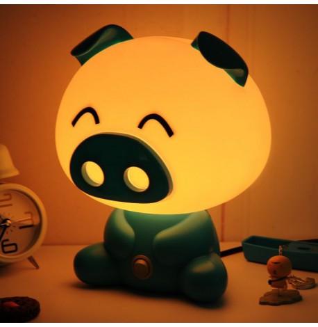 Світильник нічник "Свинка" (блакитна)