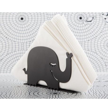 Салфетница "Черный слон" (черная)