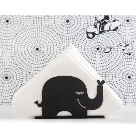 Салфетница "Черный слон" (черная)