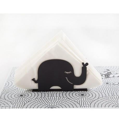 Салфетница "Черный слон" (черная)