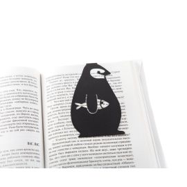 Закладка для книг  «ТаксаКоролівський пінгвін» (чорна)