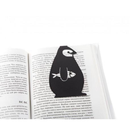 Закладка для книг "Пингвин" (черная)