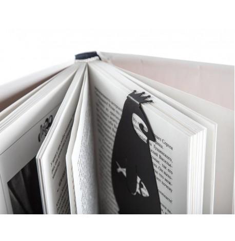 Закладка для книг "Пингвин" (черная)