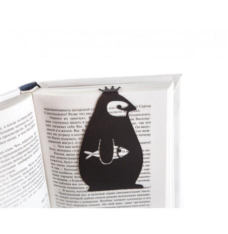 Закладка для книг "Пингвин" (черная)