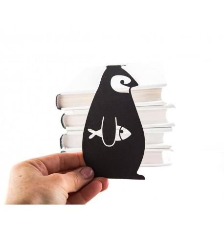 Закладка для книг "Пингвин" (черная)