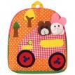 Детский рюкзак "Машина с животными" оранжевый 