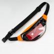 Поясна сумка-бананка помаранчева прозора