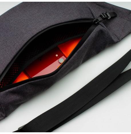 Поясная сумка-бананка меланжевая Large