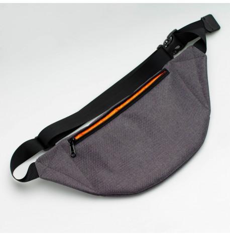 Поясная сумка-бананка меланжевая Large