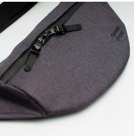 Поясная сумка-бананка меланжевая Large