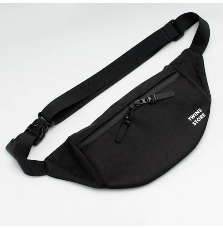 Поясная сумка-бананка черная Large