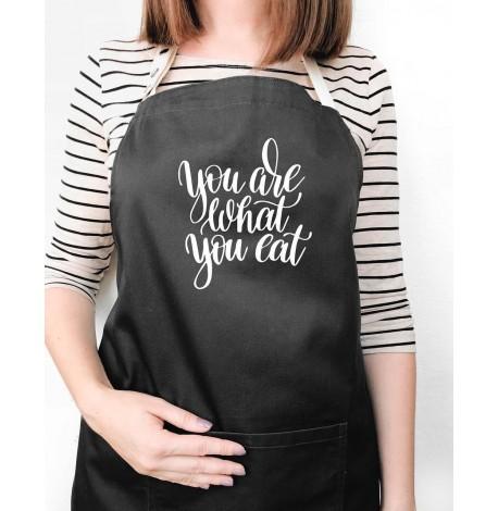 Фартук You are what you eat (черный)