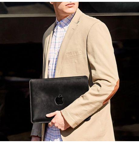 Шкіряний чохол Side для MacBook 13'' (чорний) шкіра Crazy Horse