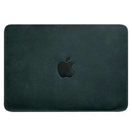 Кожаный чехол Up для MacBook 13'' (зеленый) кожа Crazy Horse