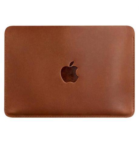Кожаный чехол Up для MacBook 13'' (светло-коричневый) кожа Crazy Horse
