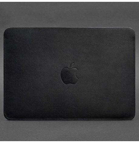 Кожаный чехол Up для MacBook 13'' (темно-синий) кожа Krast