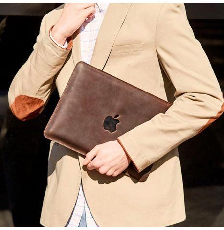 Шкіряний чохол Side для MacBook 13'' (темно-коричневий) шкіра Crazy Horse