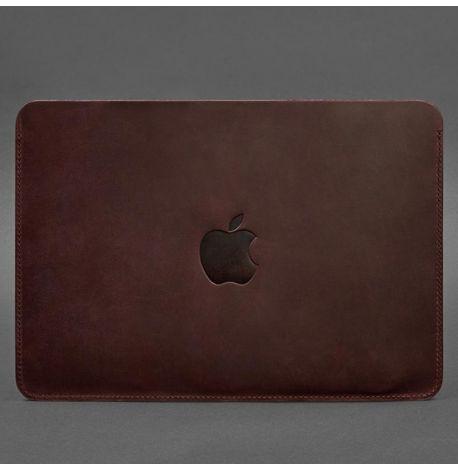 Шкіряний чохол Up для MacBook 13'' (бордовий) шкіра Crazy Horse