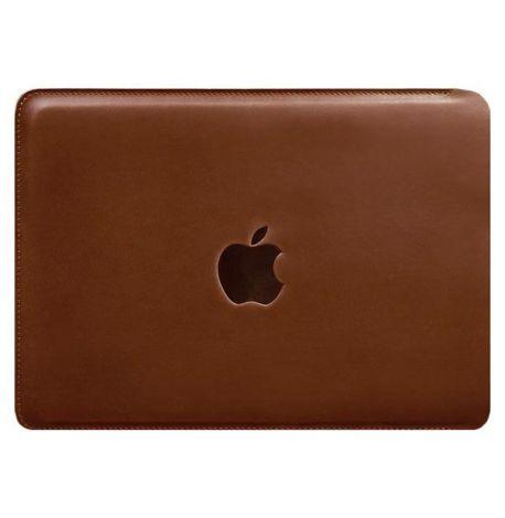 Кожаный чехол Side для MacBook 14'' (светло-коричневый) кожа Crazy Horse