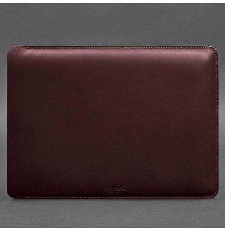 Шкіряний чохол Side для MacBook 14'' (бордовий) шкіра Crazy Horse