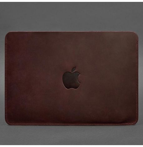 Шкіряний чохол Up для MacBook Pro 14'' (бордовий) шкіра Crazy Horse